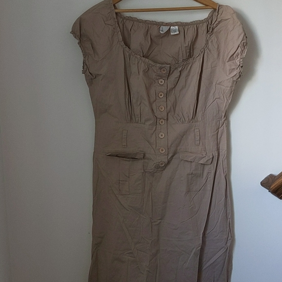 Newport News Women's Size 18 Cotton Blend Elastic Neck Dress - Picture 3 of 8
